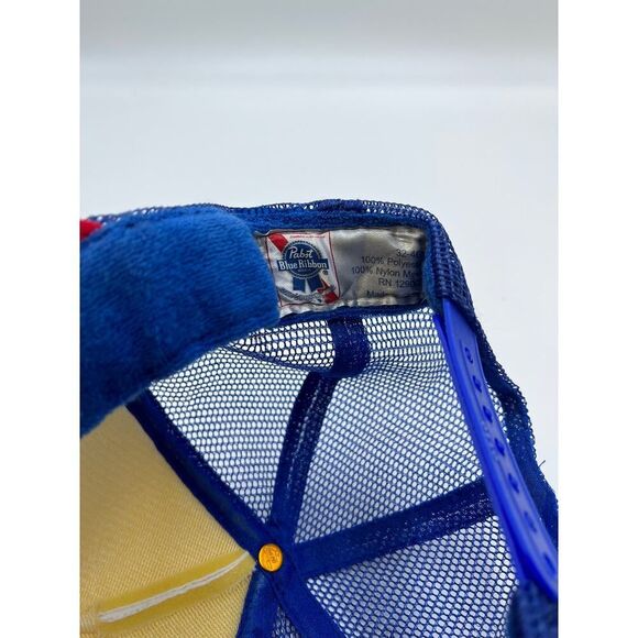 Vintage PBR Beer Trucker Snapback hat cap 80s 90s Y2K - Picture 5 of 5